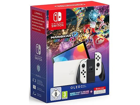 NINTENDO BUNDLE OLED MKART 12M , WHITE